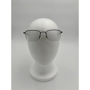 Flexon Eyeglass Frames Mens 54-20-145 Black Excellent H6041 001 Semi-Rimless